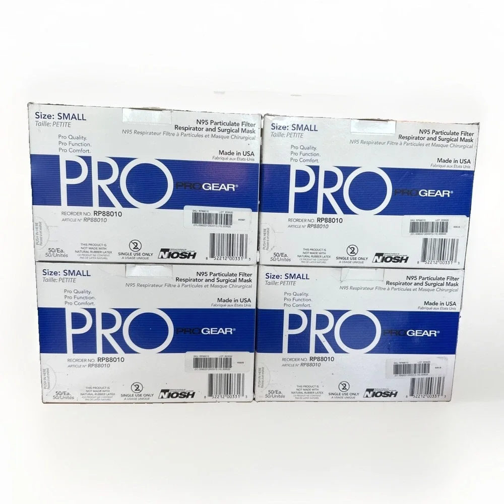 ProGear RP88010 N95 Filter 200 Total Respirator & Surgical Mask - Size SMALL (4)